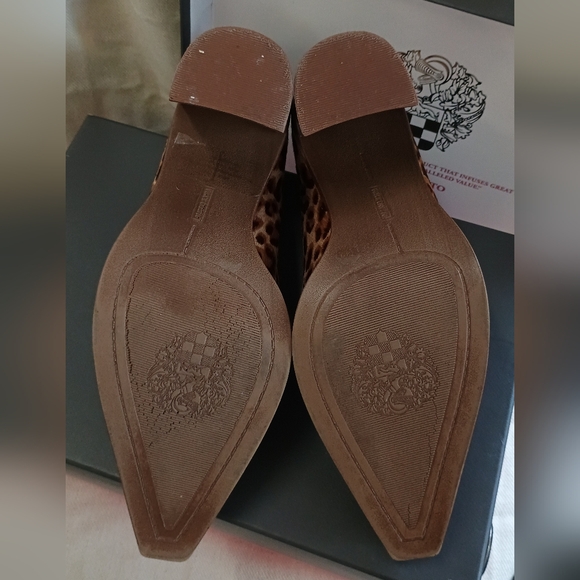 Vince Camuto Leopard Print Calf Hair Women's Loafers - Picture 6 of 9